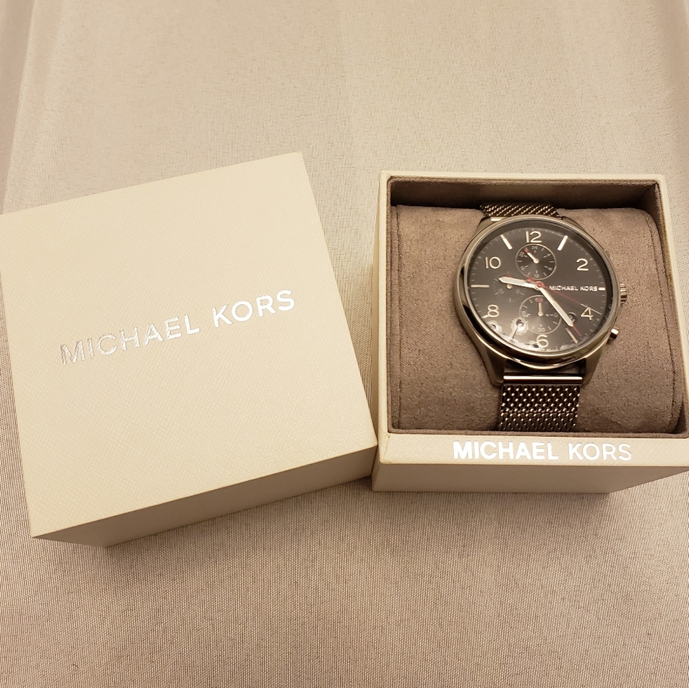 Michael Kors Silver-Tone Mesh Watch